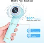 Electric Facial Cleansing Brush, 2-Way Rotating Rechargeable Face Scrubber for Daily and Deep Cleaning, 3 Modes, 3 Brush Heads, Waterproof, Face Wash Brush for All Skin Types - Image 5