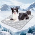 Dog Cooling Mat 2.0, Elegant Grey, 44"*32" Thick & Durable Cooling Mat for Extra Large Dogs, Extended Cooling with Waterproof & Color-Changing Arc-Chill Fiber (Q-Max>0.5), Ideal for Summer - Image 2
