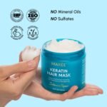 MAREE Deep Conditioning Hair Mask for Damaged Hair Treatment – Keratin Hair Care for Hydrating Growth Repair Moisturizing – Dry Curly Color Refreshing – 10 Fl Oz, White - Image 10