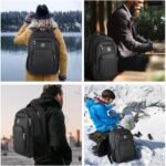 Volher Laptop Backpack,Business Travel Anti Theft Slim Durable Laptops Backpack,Water Resistant College Computer Bag for Women & Men Fits 15.6 Inch Laptop and Notebook - Black - Image 8