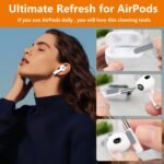 Cell Phone Cleaning Kit, iPhone Cleaning Kit for Charging Port Cleaner Keyboard Cleaning Kit for Airpods/Android/USB C/Earbuds/Laptop/iPad/Camera Lens with Stylus Pen (White) - Image 5