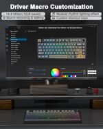 AULA F75 Pro Wireless Mechanical Keyboard,75% Hot Swappable Custom Keyboard with Knob,RGB Backlit,Pre-lubed Reaper Switches,Side Printed PBT Keycaps,2.4GHz/USB-C/BT5.0 Mechanical Gaming Keyboards - Image 9