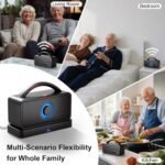 Wireless TV Speakers for Seniors, Hard of Hearing, Elderly - Up to 50ft Range, 20H Playtime, Bluetooth Audio Amplifier with Headphone Jack for Smart/Older TVs, Bedroom & Multi-Room Use - Image 4