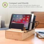 Prosumer's Choice Wooden Charging Station Organizer - 5-Port Base for Phones, Tablets and Laptops - Multi-Device Docking Station with Removable Divider Slots - Cord Box with Cable Management - Bamboo - Image 7