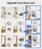 TEEHO TE019 Smart Keypad Door Lock with Handle for Front Door, Satin Nickel | App & Keyless Entry, Great for Rentals, ANSI Grade 3 Security, IP55 Weatherproof, Auto-Lock,Low Power Alerts, Easy Install - Image 10