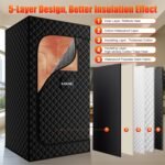 Upgraded Portable Sauna for Home，Relaxation, Steam Sauna for Home with Steamer, Remote Control, Folding Chair, 9 Levels - Image 6
