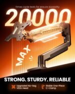 ErGear Single Monitor Arm, Fully Adjustable Monitor Mount for 13–34 Inch Screens, Fast Install Computer Monitor Stand with Tool-Free VESA Mount, Cable Management, Holds 19.8 lbs, Max VESA 100x100mm - Image 7