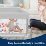Baby Playpen with Mat, 50x50 Inch Playpen with Mat Waterproof for Babies and Toddlers Play Pen Playards Safety Gate Fence Active Center Indoor - Image 4