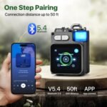 Mini Bluetooth Speaker, Smart Wireless Portable Speaker with Touchscreen, Loud HD Sound, LED Lights, BT5.4, All In One Small Audio for Home/Outdoor/Travel/Shower/Party/Beach/Camping/Hiking/Cycling - Image 4