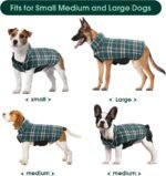 Kuoser Waterproof Dog Coat, Reversible Dog Jacket for Medium Dogs, Green M | Adjustable Durable Doggie Winter Coat Warm Puppy Cold Weather Apparel from Small to Large Breed - Image 6