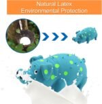 Andiker Dog Squeaky Toy, Dots Latex Dog Chew Toys with a Oinks Sound Squeaker Grunting Pig Dog Toy Durable Self Play 8" Dogs Squeeze Toy for Dental Biting Chasing to Kill Boring Time (Blue) - Image 7