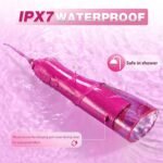 TOVENDOR Electric Water Dental Flosser Teeth Pick, Cordless Flossers Oral Irrigator IPX7 Waterproof 300ML Rechargeable Travel Water Teeth Cleaner with 5 Tips for Home Braces Care Gums Deep Cleaning - Image 3