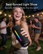 Portable Bluetooth Speaker, IPX7 Waterproof Wireless Speaker, 35W Loud Stereo Sound and Deep Bass, 24H Playtime, Bluetooth 5.4, RGB Lights, Smart Display, EQ for Home/Party/Outdoor/Gifts(Black) - Image 7