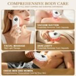 Electric Cupping & Gua Sha Massager, 3-in-1 Cellulite Remover for Legs, Lymphatic Drainage Massager with 9-Level Suction, Portable Body Sculpting Machine for Face & Body - Image 8