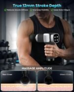 Massage Gun Deep Tissue, Handheld Percussion Muscle Massager for Back, Neck & Shoulder Pain Relief, Portable Electric Back Massager with 30 Speed Levels & 6 Massage Heads, Gift for Men Women - Image 7