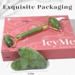 BAIMEI IcyMe Gua Sha & Jade Roller Set for Facial Sculpting and Relaxation | Cooling Face Roller & Guasha Tool for Face Depuffing & Jawline Definition, Beauty Skin Care Tool Gifts for Women–Green - Image 9
