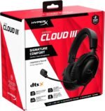 HyperX Cloud III – Wired Gaming Headset, PC, PS5, Xbox Series X|S, Angled 53mm Drivers, Spatial Audio, Memory Foam, Durable Frame, Ultra-Clear 10mm Mic, USB-C, USB-A, 3.5mm – Black - Image 11