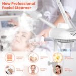 TASALON 2-in-1 Professional Facial Steamer with 5X Magnifying Lamp, Esthetician Steamer on Wheels with Ozone and Hot Mist, Standing Face Steam for Facial Deep Cleaning and Moisturize, SPA & Beauty - Image 8