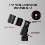 HyperX SoloCast 2 – Gaming USB Condenser Mic for PC, USB-C to USB-A, Built-in Pop Filter, Internal Shock Mount, Plug and Play, 24-bit / 96kHz, Compact Tiltable Stand – Black - Image 5