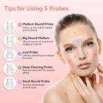 Blackhead Remover Vacuum, Facial Pore Cleaner, 5 Suction Levels, 5 Probes | USB Rechargeable Pore Cleaner, Electric Comedone Whitehead Extractor Tools, 4 Stainless Steel Tools - Image 6