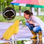 Lukovee Dog Raincoat, Waterproof Rain Jacket, Clear Hood & Reflective Rim | Easy On Off Adjustable Straps, Leash Hole, Soft Mesh Lining, Storage Pocket, Poncho for Small Medium Large Dogs (Yellow,M) - Image 8