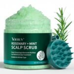 VOERUY Scalp Scrub, Rosemary Scalp Exfoliator Scrub Shampoo, 2-in-1 Scalp Treatment with Mint Oil, Hair Treatment to Clarify and Remove Build Up with Silicone Scalp Massager, 10.6oz/300g - Image 2