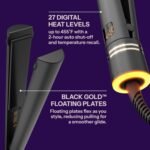 HOT TOOLS Black Gold Ionic 1 1/4 Inch Flat Iron, Use as Straightener for Sleek Straight Hair or Use Rounded Edges for Shiny Curls and Waves, Stylist-Preferred - Image 5