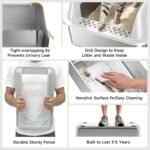 Stainless Steel XL Cat Litter Box for Cats,Gray | High-Sided Design Prevents Urine Leakage,Non-Stick,Easy to Clean,Includes Scoop,Gray - Image 6