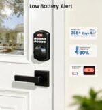 Veise KS02A Fingerprint Door Lock, Keypad Deadbolt, Matte Black | Keyless Entry, AI Fingerprint, 20 Codes, Auto Lock, Anti-Peeping Code, IP54 Waterproof, Electronic Deadbolt for Front Door - Image 13