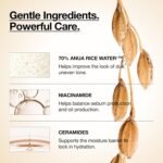 Anua Rice 70 Glow Milky Toner, Glass & Dewy Skin, Hydrating & Barrier Care, Rice Water, Niacinamide, Ceramides, All Skin Types, Fragrance-Free, Non Comedogenic, Korean Skincare, 8.45 fl.oz. - Image 5