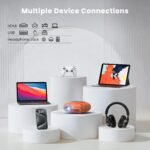 Mini Projector, 1080P Supported Portable Bluetooth projector | Mini & Portable, Built-in Bluetooth/Speaker, Home Theater, Outdoor/Indoor, HDMI/USB Compatible Phone & Laptop(Orange) - Image 6