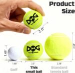 INSUM Squeaky Tennis Balls for Dogs, 2.0 Inch, 12 Pack Squeaky Dog Balls | Built in Squeaker, Durable, SGS Non-Toxic Test, Mini Tennis Balls for Small Breeds, with Mesh Bag - Image 6