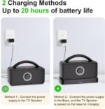 Wireless TV Speakers for Seniors, Hard of Hearing, Elderly - Up to 50ft Range, 20H Playtime, Bluetooth Audio Amplifier with Headphone Jack for Smart/Older TVs, Bedroom & Multi-Room Use - Image 7