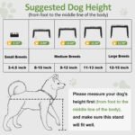 XIAZ Elevated Dog Bowls Large Breed Raised Dogs Bowl Stand Large/Medium Sized Dog Stainless Steel Food Water Bowl Stands 5 Heights Adjustable 9/11/12/14in Black Pet Feeder Dish Station - Image 9