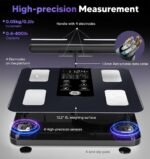 GE Smart Scale for Body Weight: Full Body Composition Analyzer, 50+ Metrics | 8-Electrode Digital Bathroom Scale for Weight Fat BMI Muscle Mass Bluetooth, Highly Accurate Weighing Machine 400lb - Image 5