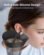 KAUGIC Manual Ear Wax Cleaner – Safe, Comfortable & Easy to Use Seamless One-Hand Operation, Black | Gentle Ear Irrigation Tool, Effortless Hand-Controlled Flow, Soft Silicone Tips, Comfortable Ergonomic Grip, FSA - HSA - Image 7