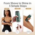 Ice Cooling IPL Home Use Hair Removal Device, Laser Hair Removal Machine Painless Epilator for Women Men, 3 Energy Levels & 2 Modes, Face Body Use with Razor & Glasses - Image 9