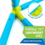 Eezy Peezy Mega Pyramid Monkey Bars Climbing Tower Active Outdoor Fun for Kids Ages 3 to 8 Years Old, Blue/Green - Image 6