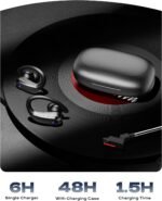 Wireless Earbuds Bluetooth 5.3 Sport Headphones with Earhooks,IPX7 Waterproof Earphones,48H Playtime Earbuds,Lightweight 7.8g,Noise Cancelling Mic Bluetooth Headphones for Running & Workout-Black - Image 6