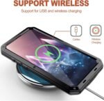 for iPhone 16 Metal Case 6.1",Heavy Duty Shockproof Aluminum Alloy Tough Armour Military Grade Phone Case,360 Full Body Protective Cover with Silicone Built-in Screen Protector - Black - Image 8