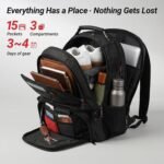 YOREPEK Large Laptop Backpack for Men, Heavy Duty Travel Backpack Carry On Flight Approved, 17 Inch College Work Bookbag, Water Resistant Business Backpack for Men Women, mochilas para hombres - Image 3
