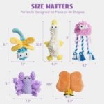 Nocciola 5 Packs Squeaky Dog Toy Plushies, Cute Soft Squeak Crinkle Plush Stuffed Durable Pet Animal Chew Puppy Toys for Small Meidum Large Breed - Image 7