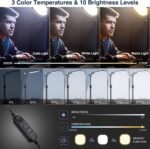 Zoom Lighting for Computer, Adjustable Desk Lighting for Video Calls, 30 Light Modes Video Conference Light, Desk Ring Light with Stand for Webcam, Meetings, Live Stream, Home Office. CRI 97.8 - Image 6
