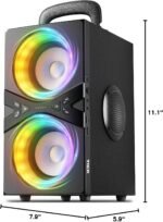 YIER Party Bluetooth Speaker:80W Peak Large Stereo Sound for Outdoor,Deep Bass,TWS,Loud with Lights,Portabe Wireless Big Speakers with Long Playtime,House,Projector,Movie - Image 10