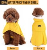 Lukovee Dog Raincoat, Waterproof Rain Jacket, Clear Hood & Reflective Rim | Easy On Off Adjustable Straps, Leash Hole, Soft Mesh Lining, Storage Pocket, Poncho for Small Medium Large Dogs (Yellow,M) - Image 7