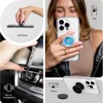 PopSockets Adhesive Phone Grip, Holder, Phone Stand, Black - Black - Image 8