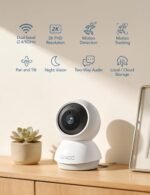GNCC Security Camera Indoor with 2K Night WiFi Cameras for Home Security | 2K Night Vision,AI Motion Tracking, Smart detection and alerts,SD Card or Paid Cloud, WiFi Security Camera for Pet/Elderly - Image 3