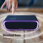 DOSS SoundBox Pro Bluetooth Speaker, 20W Stereo Sound, Active Extra Bass, 20H Playtime, Multi-Colors Lights, TWS Pairing, IPX6 Waterproof for Garden, Hiking, Camping, Outdoor, Party-Black - Image 4