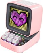 Divoom Ditoo Retro Pixel Art Game Bluetooth Speaker with 16X16 LED App Controlled Front Screen (Pink) - Image 2