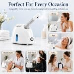 Nano Ionic Facial Steamer, 360° Rotating Arm Face Steamer for Skin Hydration & Pore Care, Home Spa Facial Steamer with Aromatherapy & Large Water Tank, Portable Skincare Tool for Home Salon Use - Image 9